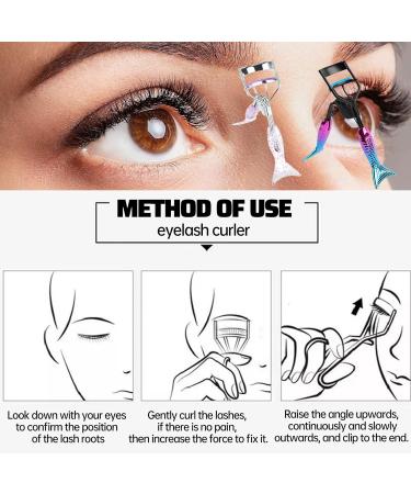 Eyelash Curler Tangger Eyelash Curler Professional with 10 Eyelash Curler Refills and 1 Mascara Brush can Precisely Grabs and Lifts Lashes and Long Lasting Curl Mermaids Designed for All Eye Shapes - Buy Online on SooperMarket.com