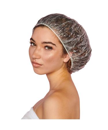 Colortrak Professional Bouffant Processing Caps  Single Use  Contain Hair During Perms  Conditioners  Relaxers  and Coloring  21 Inch Diameter  Clear Plastic  Usable as Shower Cap  100 Per Pack 100 Count (Pack of 1)