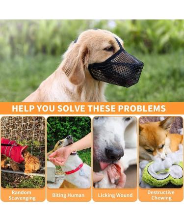 Adjustable Breathable Mesh Dog Muzzle - Grey S | Comfortable & Secure Muzzle for Dogs - Buy Online on SooperMarket.com