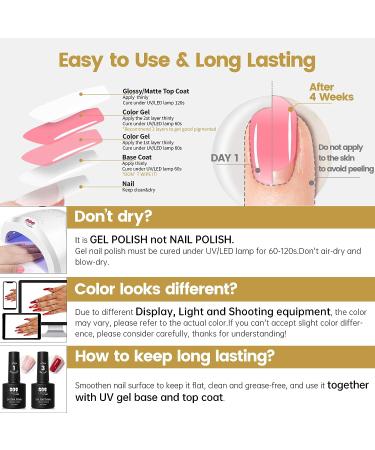 YTD Likomey Nude Gel Nail Polish Kit - 8 Colors Translucent Neutral Jelly Sheer UV Set | White Pink Glitter | 7.5ml Multicolor - Buy Online on SooperMarket.com
