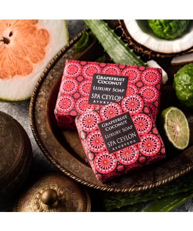 Buy SPA CEYLON Grapefruit Coconut Luxury Soap - Hydrating Paraben Free 100% Vegetarian Softens Skin for All Skin Types - International Shipping Available - Buy Online on SooperMarket.com