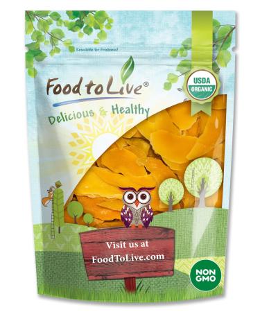 Organic Mango Cheeks, 1.5 Pounds  Dried, Non-GMO, Kosher, Unsulphured, Unsweetened, Bulk 1.5 Pound (Pack of 1)