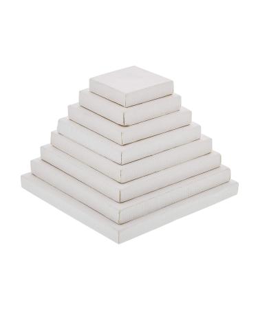 U.S. Art Supply Mini Stretched Canvas 10-Ounce Primed Square Assortment (8-Canvases Square inch Sizes - 1-1/2  2  2-1/2  2-3/4  3-1/4  3-5/8  4  4-1/2)