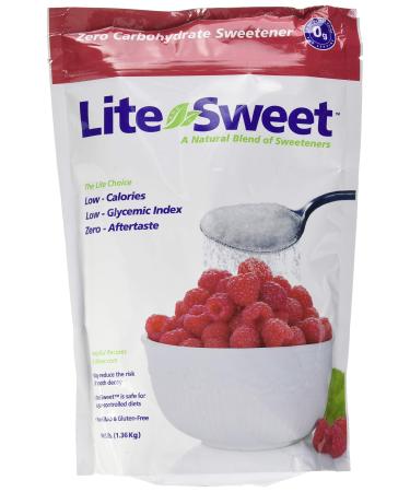 Lite and Sweet Natural Erythritol and Xylitol Sweetener Blend, 3 Pound