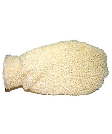 2 Pack Natural Vegetable Fiber Shower Exfoliating Loofah Mitt - Soft Terry Cloth Bath Gloves for Skin Care - Spa Exfoliator Body Scrubber Mitts - Buy Online on SooperMarket.com