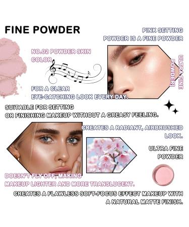 Buy Pink Setting Powder | Oil Control Shimmer Loose Makeup Powder for Long-lasting Finish - Buy Online on SooperMarket.com
