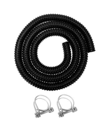 40mm Flexible Corrugated Pond Pipe x 2m with 2 x Matching Hose Clips