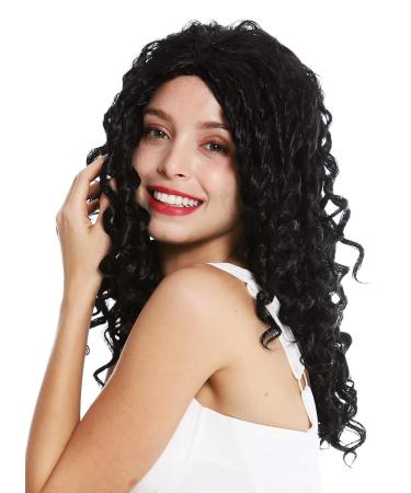WIG ME UP ZM-1622-1 Long Black Curly Wig for Women | Middle Part Corkscrew Curls | Best International Shipping - Buy Online on SooperMarket.com
