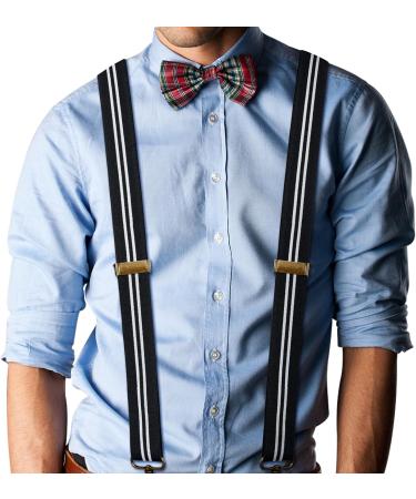 Dresime Caporal Carrier for Men - 4 Strong Hook Clips X Shape Elastic Adjustable Braces for Work & Motorcycle Pants Overalls & Jeans - Durable & Stylish Design - Buy Online on SooperMarket.com