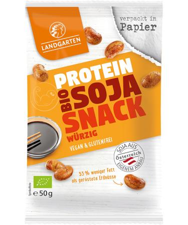 Landgarten Organic Soya Snack Spicy 50g (6 x 50 gr) 50 g (pack of 6)