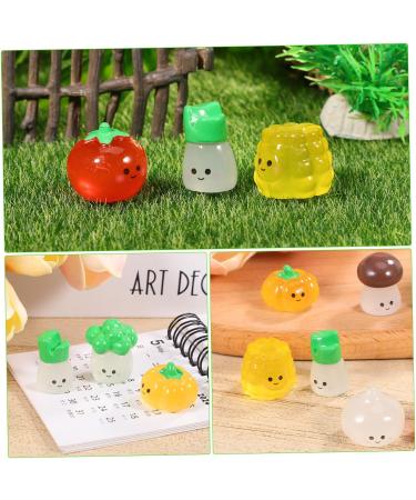 OFFSCH 8 Pcs Little Vegetable Doll Bell Peppers Sweet Peppers Broccoli Statue Cartoons Garlic Bonsai Artificial Vegetables for Decor Fairy Decor Mini Food Fake Vegetables Pumpkin Resin - Buy Online on SooperMarket.com