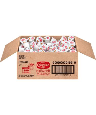 Nestle Carnation Coffee Creamer Half and Half No Refrigeration Made with Real Dairy Box of 180