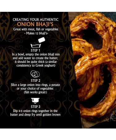 Aagrah Onion Bhaji Mix - 3 x 150g Packs - Authentic Indian Restaurant Recipe Batter Mix - Make Delicious Bhajis and Pakoras at Home in Minutes - Suitable for Vegans 150 g (Pack of 3) - Buy Online on SooperMarket.com