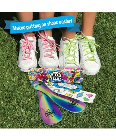 Rainbow Stainless Steel Shoe Horn Set - Two 7.5 Short Shoehorns for Kids or Adults | Travel Size Metal Shoe Helper for Sneakers, Boots, Seniors - Men and Women - Buy Online on SooperMarket.com