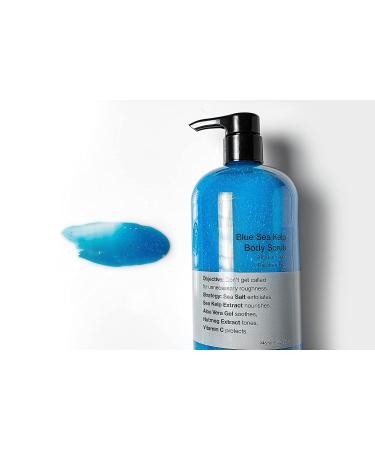 Anthony Exfoliating Body Scrub with Sea Salt, Vitamin C, Aloe Vera - 32 Fl Oz - Smooth, Soothe, and Protect Skin - Blue Sea Kelp Body Wash - Buy Online on SooperMarket.com