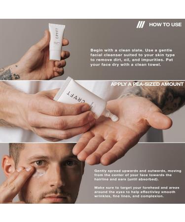 Hair Craft Co. Men's Anti-Aging Face Cream - 1oz | Fight Fine Lines & Wrinkles | 30-Day Supply | Unscented & Made in USA - Buy Online on SooperMarket.com