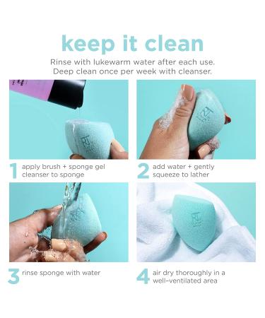 Real Techniques Makeup Brush & Beauty Sponge Cleansing Gel - 4 Fl Oz (Purple) - Buy Online on SooperMarket.com