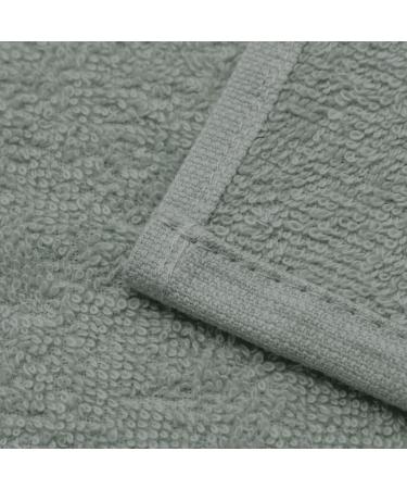Zollner 10 Set Guest Towels - Soft & Strong Light Gray - 30x50 cm Hotel Quality - Washable Up to 60 C - Practical Hanger Included - Buy Online on SooperMarket.com