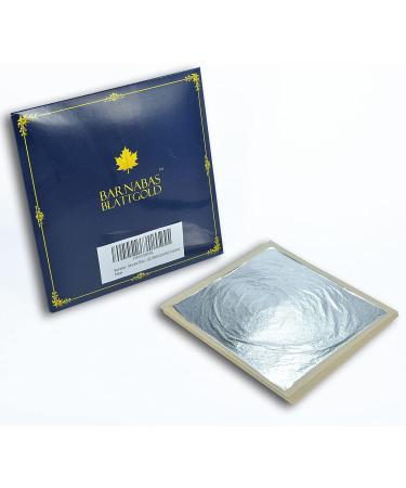 Edible Genuine Silver Leaf Sheets by Barnabas Blattgold - Large 4.4 - 25 Sheets - 100% Pure Silver for Culinary or Crafting Use - Buy Online on SooperMarket.com