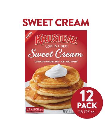 Krusteaz Sweet Cream Pancake Mix 26 Oz - Pack of 12 | Delicious Fluffy Pancake Mix - Buy Online on SooperMarket.com