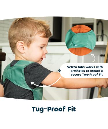 Shop Tiny Twinkle Mess-Proof Toddler Bibs | 2 Pack Sand & Cinnamon - Perfect Baby Food Bibs for Ages 2-4 - Buy Online on SooperMarket.com