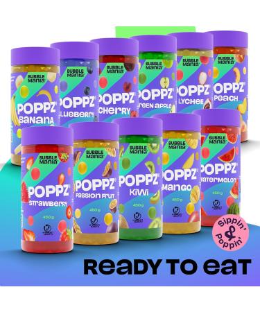 POPPZ Green Apple Popping Boba Pearls for Bubble Tea - Fruit Juice Filled 450g Pack for Bubble Tea - Buy Online on SooperMarket.com