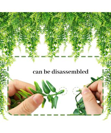 Quozuo 2-Pack Artificial Hanging Plant Terrarium Accessories | Ideal for Reptile Tanks & Home D cor - Perfect for Bearded Dragons Lizards Geckos & Snakes - Buy Online on SooperMarket.com