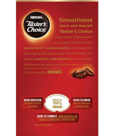 Nescafe Tasters Choice House Blend Instant Coffee 6 Single Serve Sachets 18g - Buy Online on SooperMarket.com