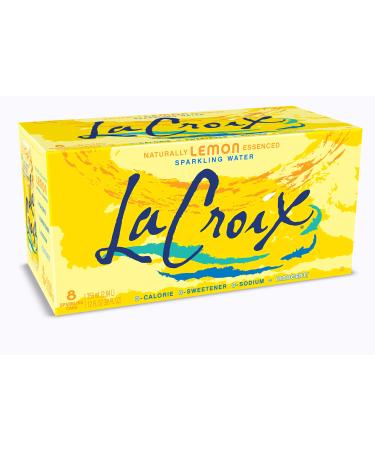 La Croix Sparkling Water, Lemon, 12 Fl Oz (Pack of 8)