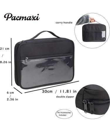 Large Portable Travel Brooch Pin Carrying Case - Black Organizer for 250 Pins, 2 Zipper Pockets, Display Bag - Enamel Lapel Pin Storage - Buy Online on SooperMarket.com
