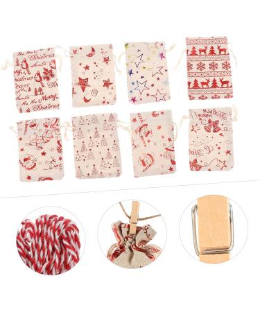 Anneome 1 Set Christmas Bag Calendars Christmas Sto The Xmas Hanging Bag Container Elk - Buy Online on SooperMarket.com