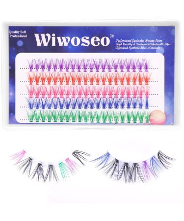 DIY Colorful Lash Clusters - 100pcs D Curl Eyelash Extensions | Wiwoseo - Buy Online on SooperMarket.com