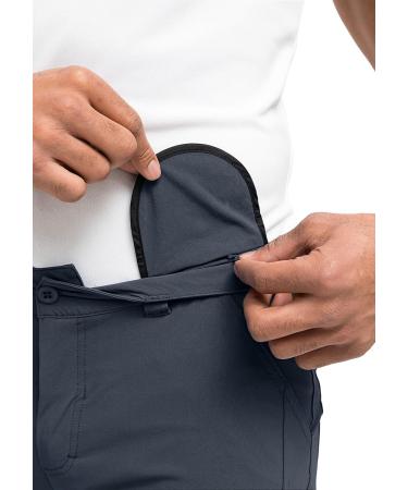 Maier Sports Men's Hiking Trousers Nil Short M - Graphite | Short Outdoor Trousers with Belt & 5 Pockets for Ultimate Storage - Buy Online on SooperMarket.com
