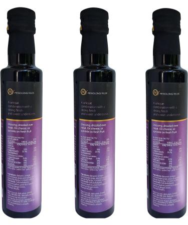 Messolongi Fields | Greek Gourmet Balsamic Vinegar Dressing with Fig |No Preservatives No additives. | 3 x 250ml - Buy Online on SooperMarket.com