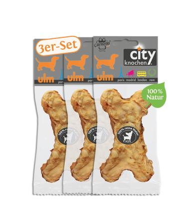 Carnello Hundeleckerli - City Bones Ulm - Caus sticks dog dogs treat dogs chewing articles chewing root for puppies - Hundeleckerli grain -free - recoverable bag (3 x 30g)