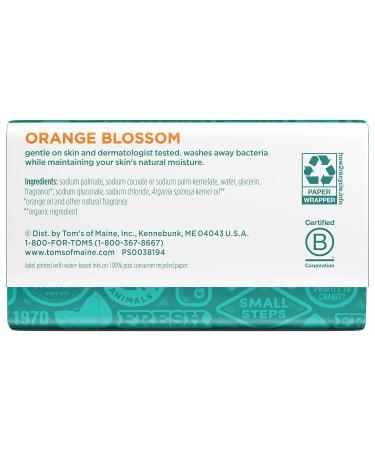 Tom's of Maine Orange Blossom Beauty Bar Soap with Moroccan Argan Oil 5 oz. 6-Pack | Natural, Vegan, Cruelty-Free | Packaging May Vary - Buy Online on SooperMarket.com