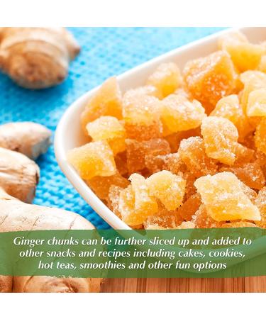 NUTS U.S. Unsulphured Crystallized Ginger Chunks - 3 LBS Resealable Bag, Fresh & Delicious Dried Gingers, No Artificial Colors - Buy Online on SooperMarket.com