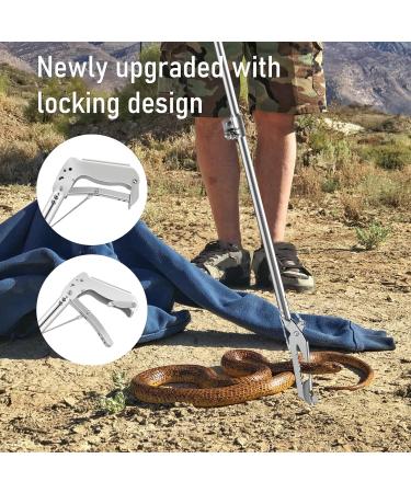 GMStahlei 60" and 47" Snake Tongs Professional All-Aluminum Alloy Snake Tong Reptile Grabber Rattle Snake Catcher Wide Jaw Handling Tool with Lock Snake Bag is Also Included (60") 60 Inches - Buy Online on SooperMarket.com