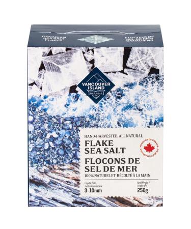 Flaky Sea Salt - 8.8 oz of Large Flake Salt - Hand Harvested on Vancouver Island - Perfect for Seasoning, Baking, Cooking, and Finishing - All Natural Flaked Salt