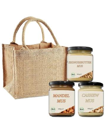 Mynatura Organic Puree Set - Cashew Almond & Peanut Butter Pur es for Cooking & Baking | 1500g Gymbag - Buy Online on SooperMarket.com