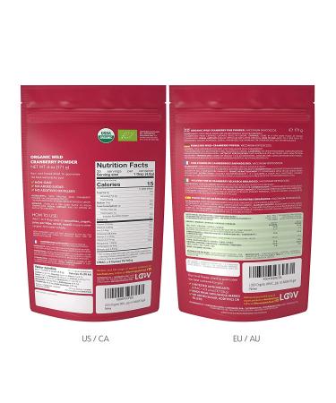 Organic Wild Nordic Forests Freeze Dried Cranberry Powder - 6 Oz | Raw & Sugar-Free | 35-Day Supply - Buy Online on SooperMarket.com