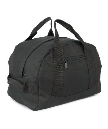 12" Mini Two Tone Duffle Bag Black