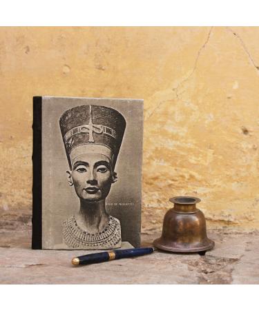 DeKulture Head of Nefertiti Daily Planner - 176 Pages (125gsm) Genuine Leather Spine Eco-Friendly Paper - Luxury Gift for Men & Women - Buy Online on SooperMarket.com