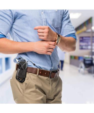 Stethoscope Holder Hip Clip with Magnetic Closure - Universal Fit Hygienic Design & Replacement Ear Tips - Obsidian Black - Buy Online on SooperMarket.com