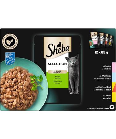 Sheba Selection in Sauce Katznassfuck - Premium Quality Cat Food - 48 Portion Bags - 4 Pack (4 x 12 x 85g) - International Shipping Available - Buy Online on SooperMarket.com
