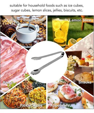 Premium Stainless Steel Long Kitchen Tweezers - Versatile Precision Toothed Tips for Cooking - Buy Online on SooperMarket.com