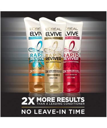 L'Oreal Paris Elvive Color Vibrancy Rapid Reviver Deep Conditioner 6 oz - Repairs Damaged Color-Treated Hair with Serum & Antioxidants - Buy Online on SooperMarket.com