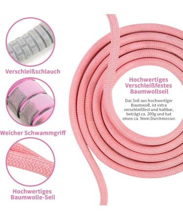 Adjustable Imoebel Jumping Rope - Cotton Speed Rope with Ball Bearings for Adults & Kids | Anti-Slip Ergonomic Handles for Fitness & Weight Loss - Buy Online on SooperMarket.com