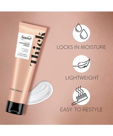Suave Simply Styled Thickening Hair Cream - Heat Protectant for Hair Styling - 5 Oz (Pack of 2) - Buy Online on SooperMarket.com