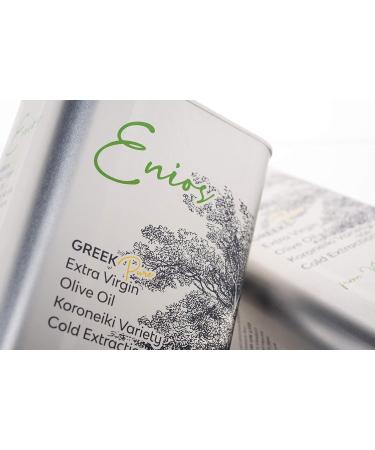 Enios Kalamata Premium Greek Extra Virgin Olive Oil 3L - New Harvest 2023/24, Cold-Extracted with Low Acidity and Polyphenol-Rich - Buy Online on SooperMarket.com
